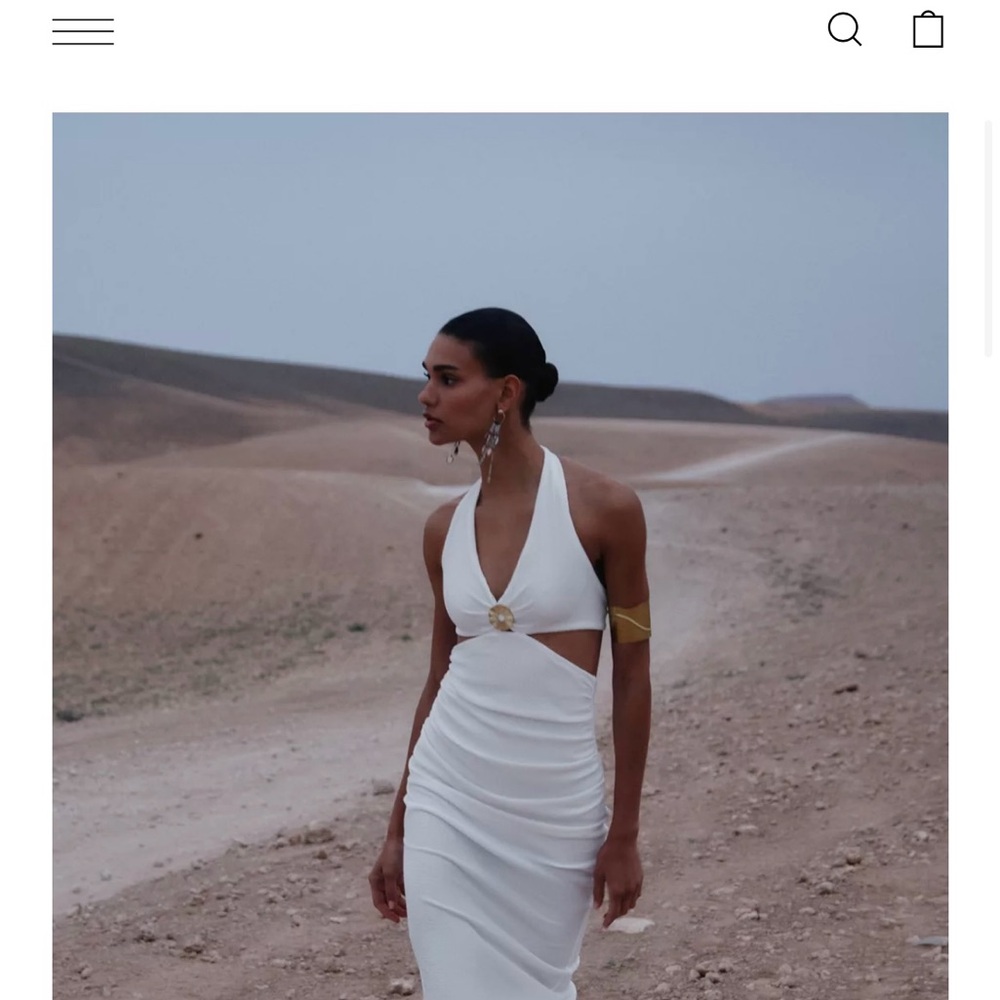 Zara BEADED TEXTURED MIDI DRESS- NWT